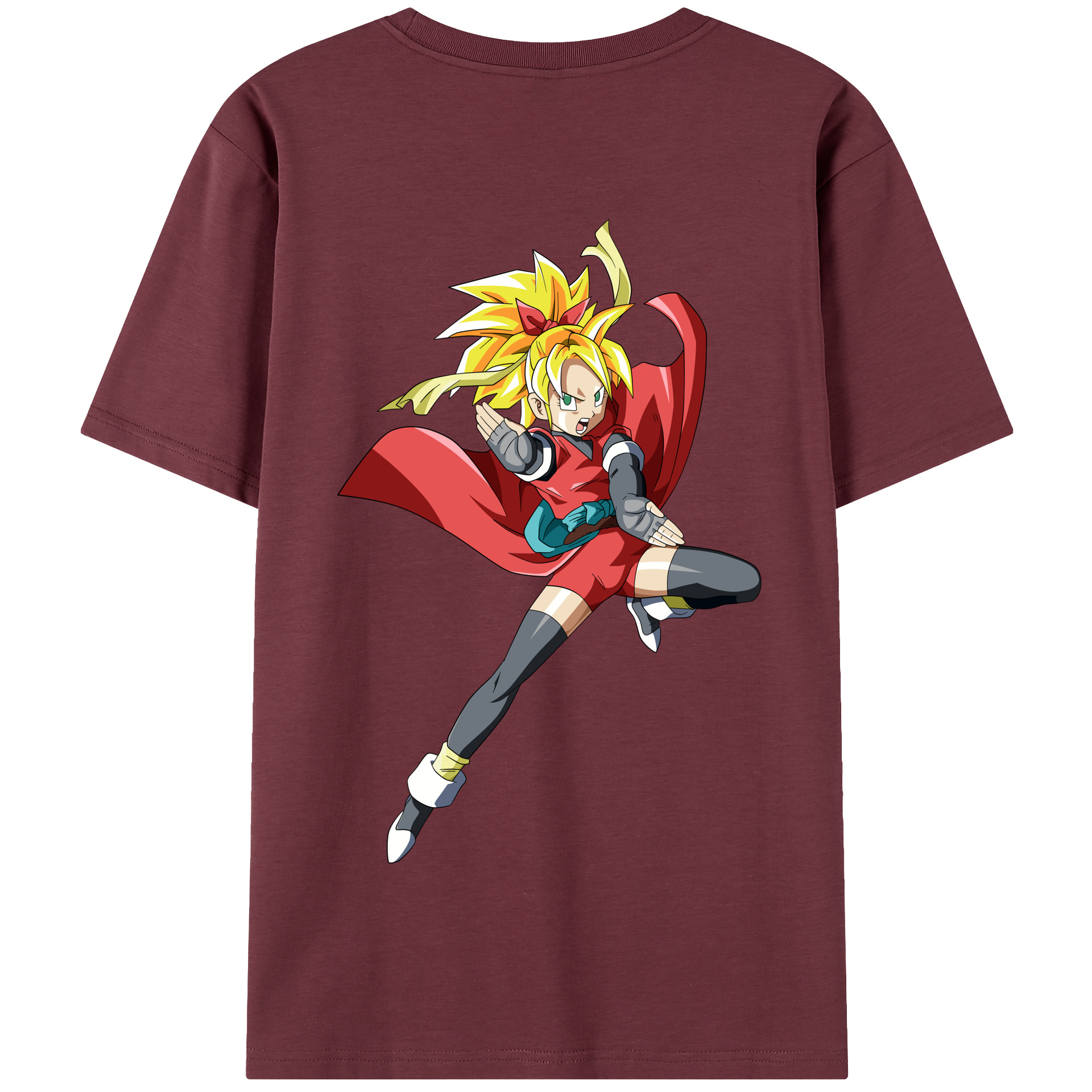（画像用） ドラゴンボール カリフラ DRAGON BALL Caulifla 綿100％半袖Tシャツ（背面プリント）